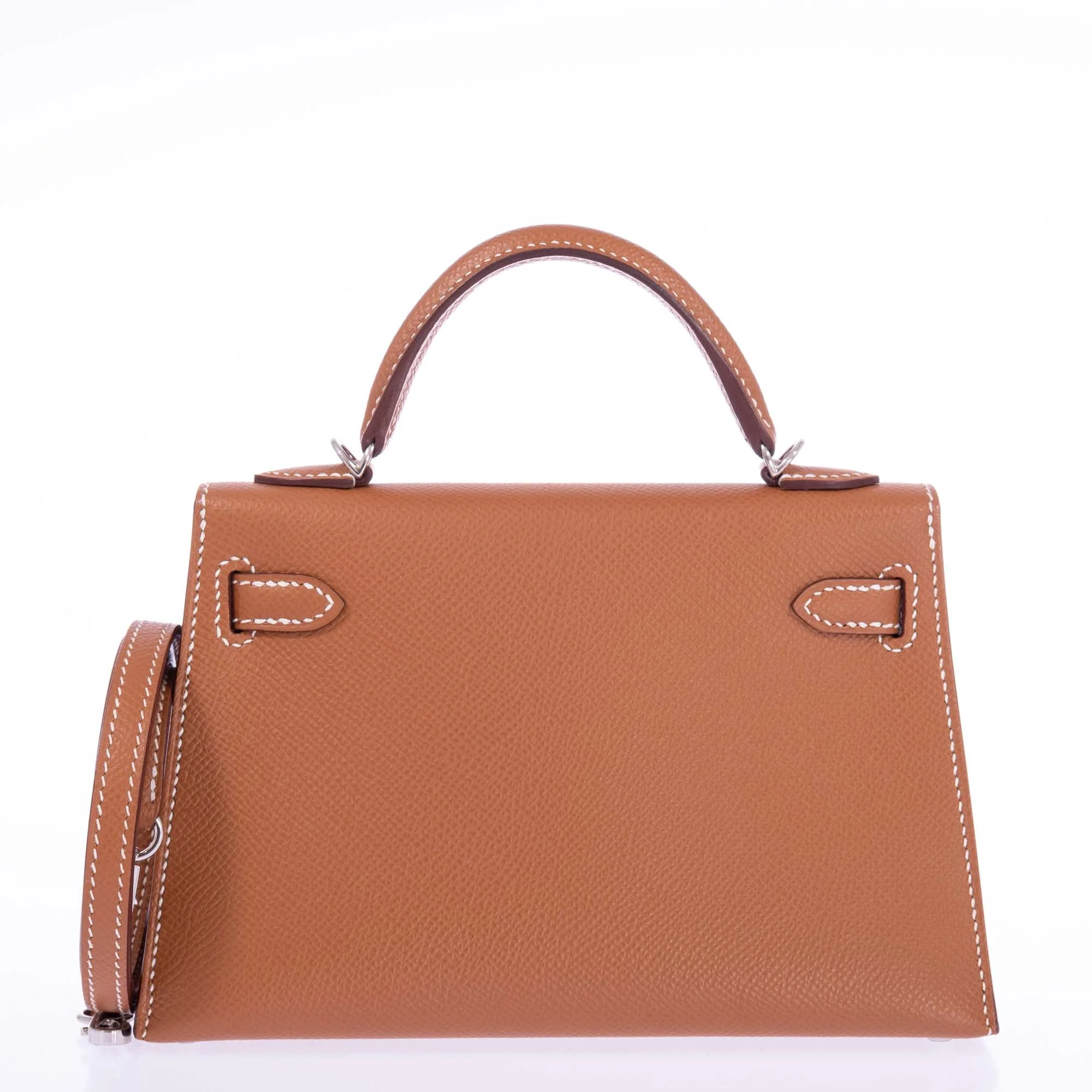 Hermès Kelly 20 Mini II Sellier Gold Epsom Palladium Hardware