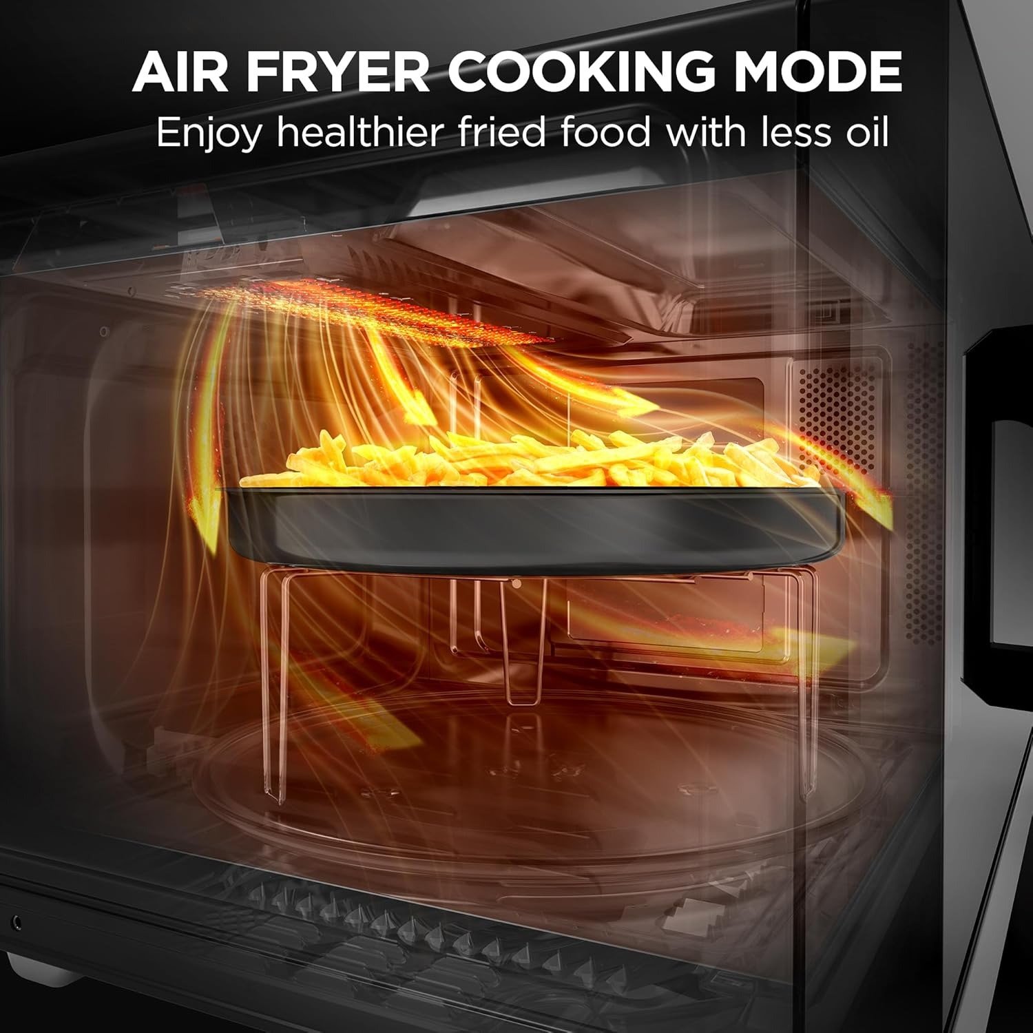 5-in-1 Countertop Microwave Air Fryer 0.9 Cu Ft 900W Stainless Steel