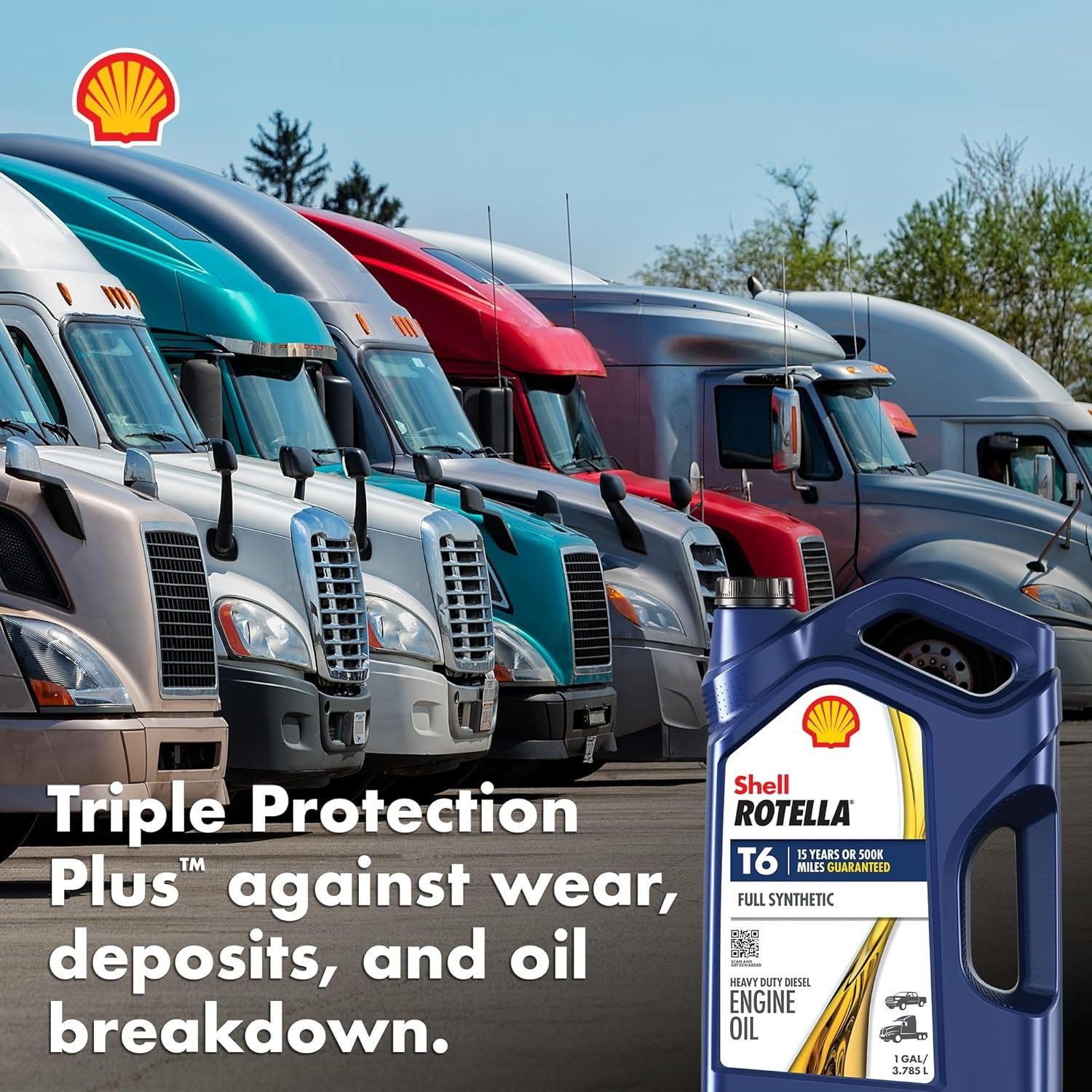 T6 Full Synthetic 5W-40 Diesel Engine Oil, 1 Gallon (3 Pack)