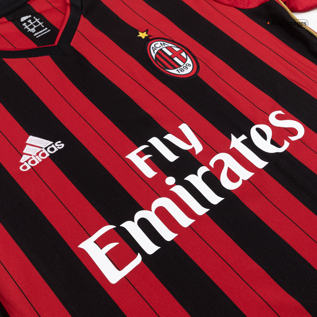 Retro Soccer Jersey AC Milan Home Long Sleeve 2013/14