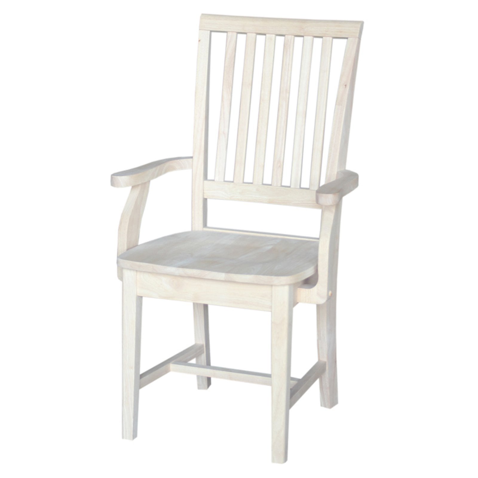 International Concepts Wood Mission Side Chair with Arms – 39.2
