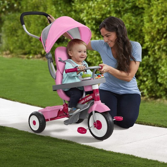 4-in-1 Stroll ‘N Trike Pink, 19.88″ x 35.04″ x 40.75″
