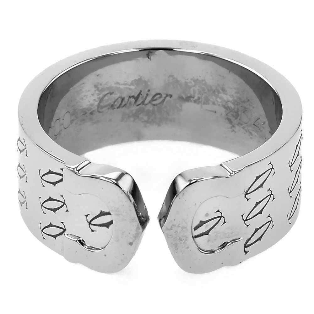 Cartier 2C C Duling #54 Ring 18K White Gold