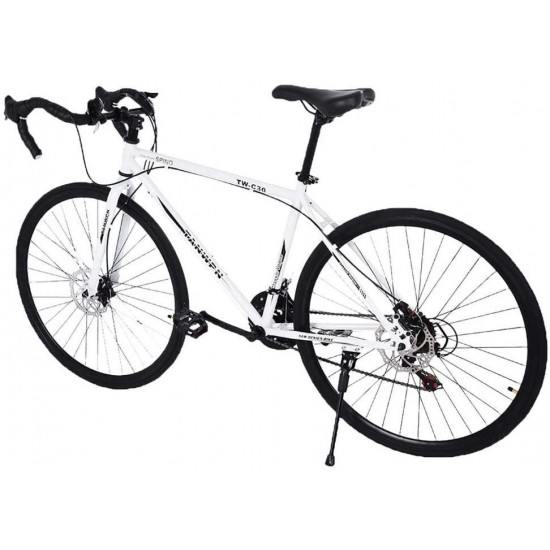 26ins Aluminum Full Suspension Road Bike 3 Spoke Aluminum Wheels 21 Speed Disc Brakes, 700c