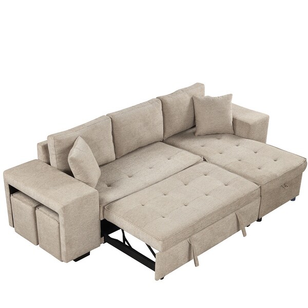 Modern LShape 3 Seat Reversible Sectional Sofa