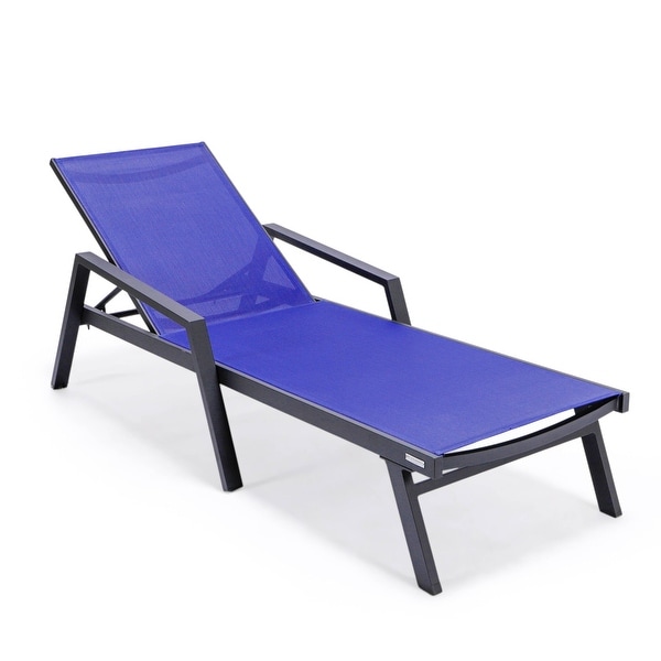 Aluminum Beach Pool Sun Lounge Chair Sling Mesh Fabric With Arms,Stackable Chaise Lounger (Set of 2)