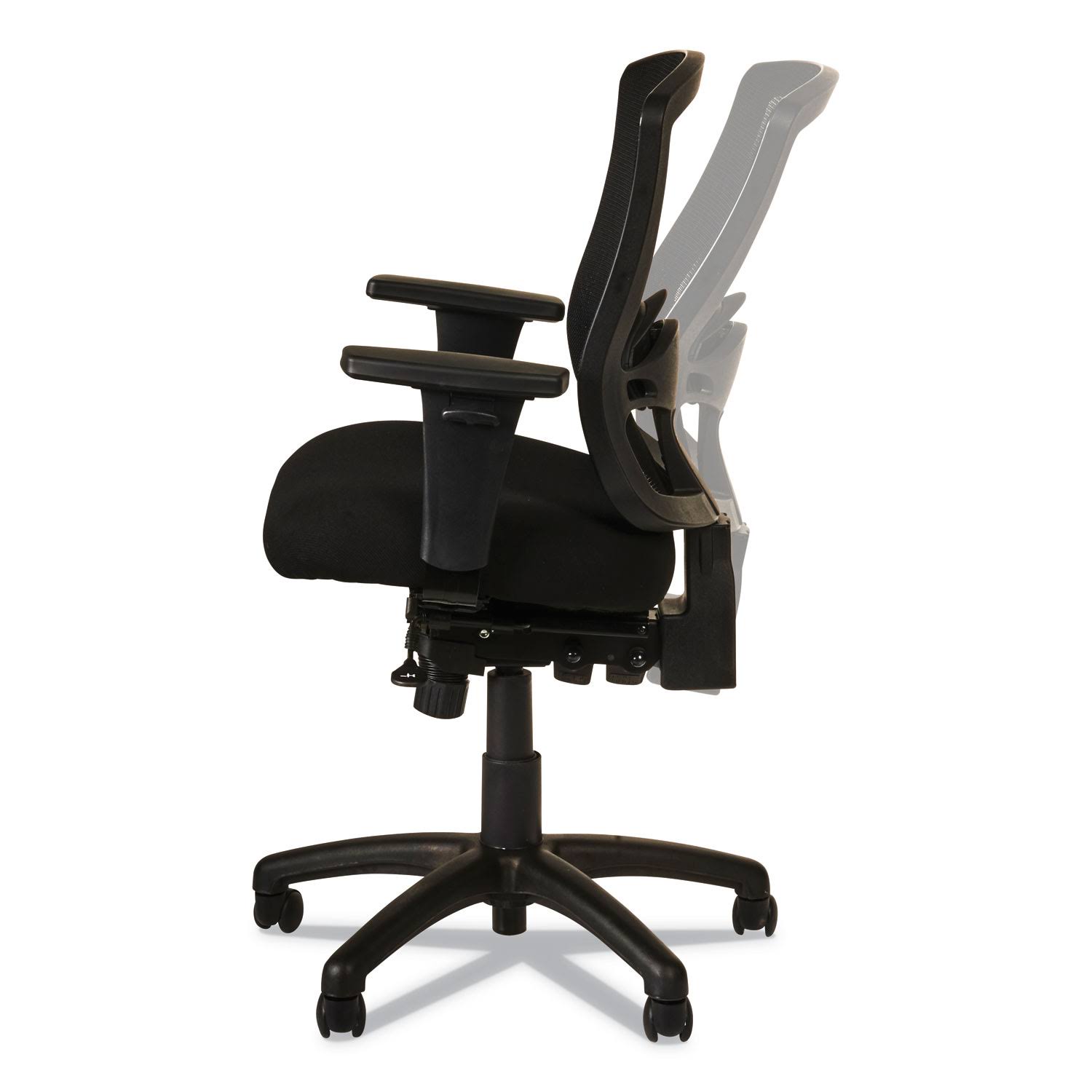 Alera Etros Series Black Mid-Back Multifunction with Seat Slide Chair