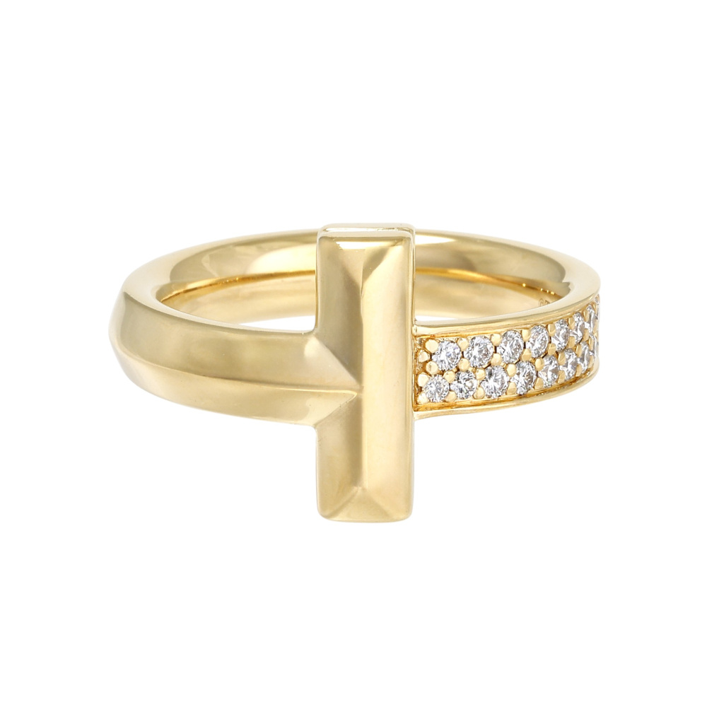 Tiffany & Co. Tiffany T One Ring 18K Yellow Gold Diamond 68171717