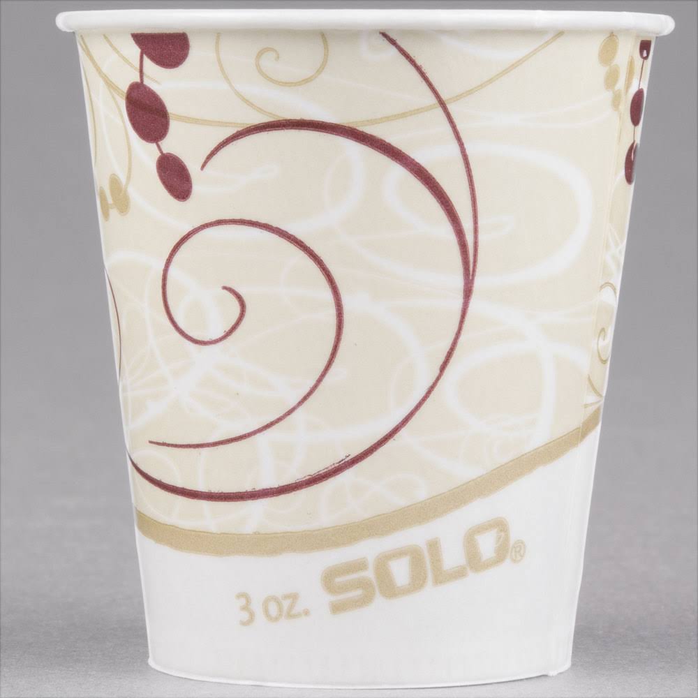 Solo R3-J8000 3 oz Symphony Waxed Paper Cold Cup (Case of 5000)