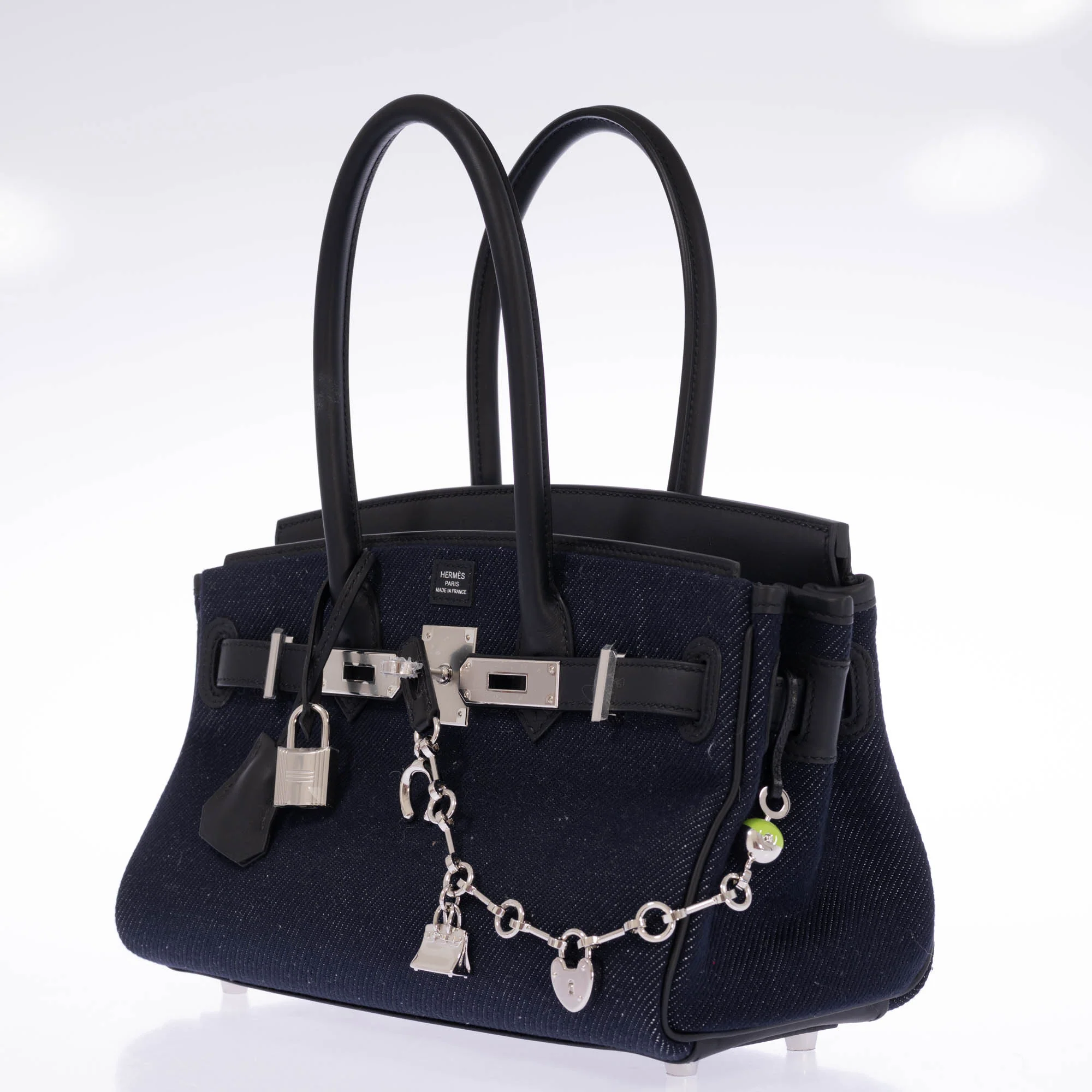 Hermès Shoulder Birkin Light 29 Dark Denim/Noir Swift Palladium Hardware