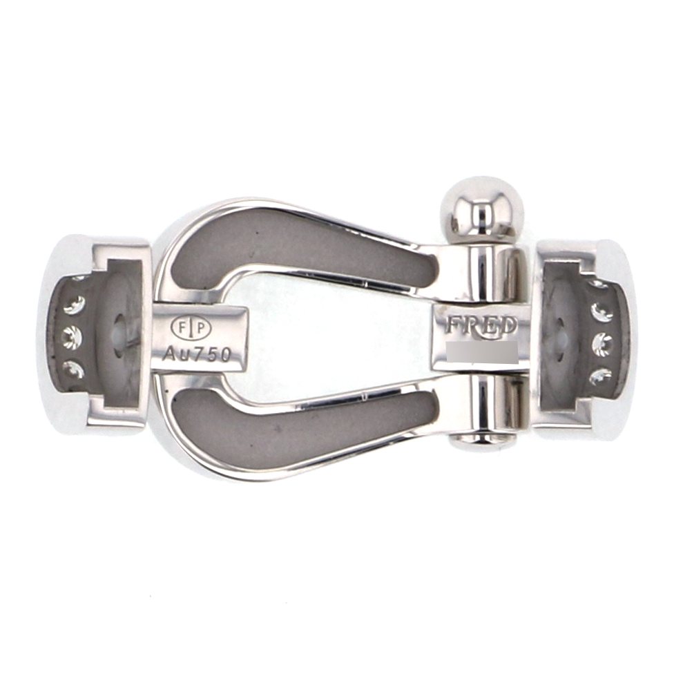 FRED Force 10 Lm Half Diamond Accessory 18K White Gold 0B0026