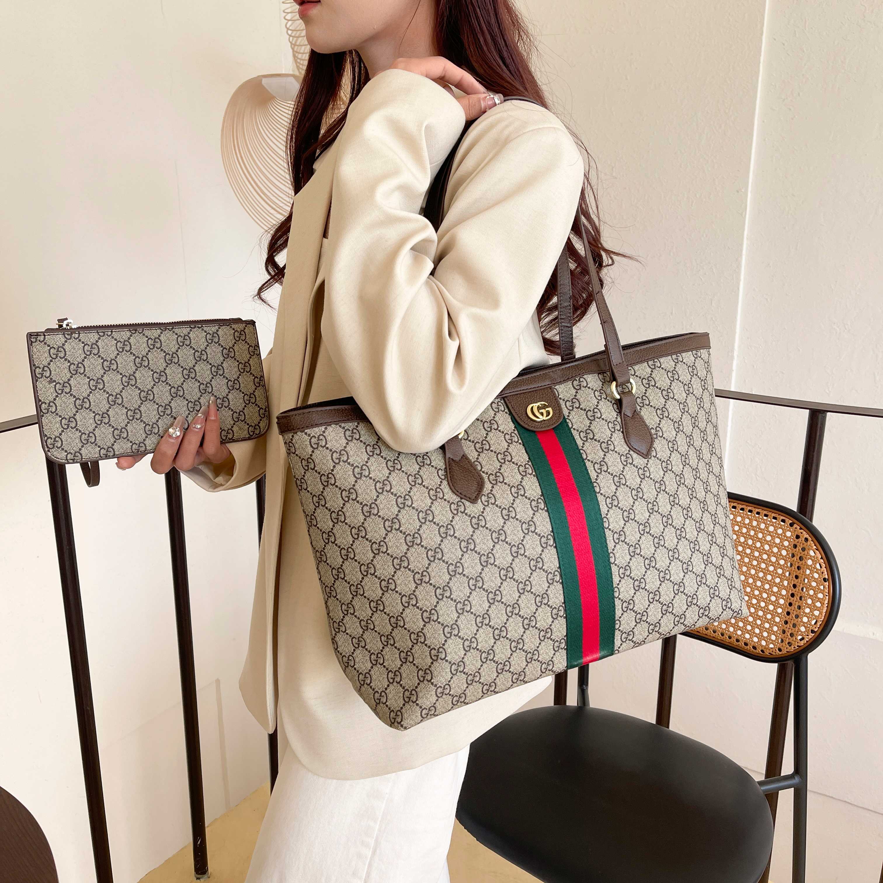 GUCCI old flower tote bag classic and simple - cnluxepick