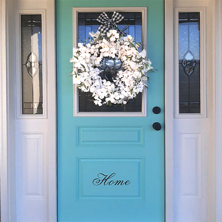 [Early Spring Sale] Buffalo Plaid & White Dogwood Fresh Wreath