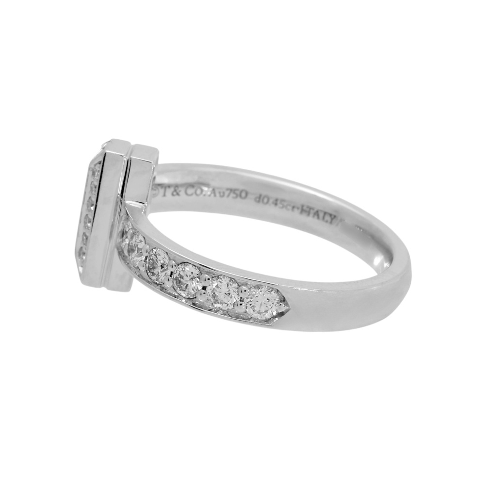 Tiffany & Co. Tiffany T Ring 18K White Gold Diamond 73125987
