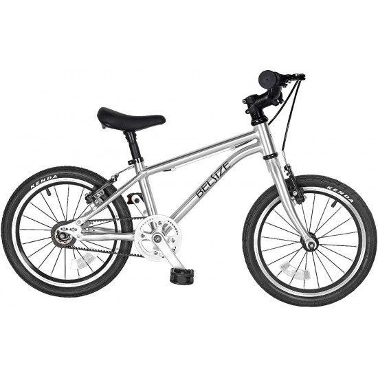 16-Inch Belt-Drive Kid’s Bike, Lightweight Aluminium Alloy Bicycle(only 12.57 lbs) for 3-7 Years Old