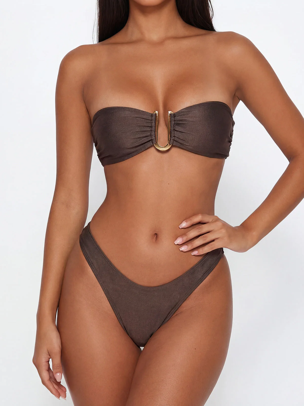 Strappy U Wire High Cut Bikini SetClistos