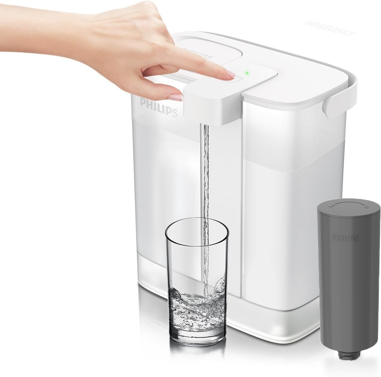 12 Cup Water Filter Pitcher with Pro Filter – ADD5912, Rechargeable Water Dispenser, Water Purifier Filter for Fridge Door, 1 Pro Filter for 6 Months/180 Gallons, Reduces Lead & 57 impurities