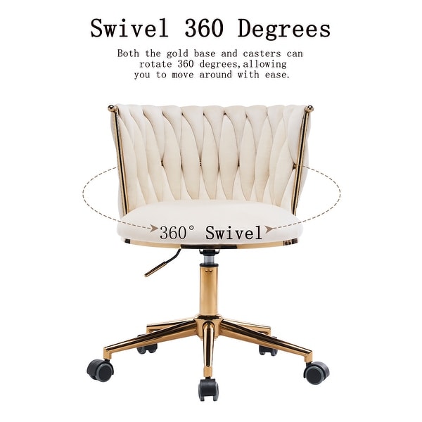 Office Desk Chair,Upholstered Home Office Desk Chairs with Adjustable Swivel Wheels