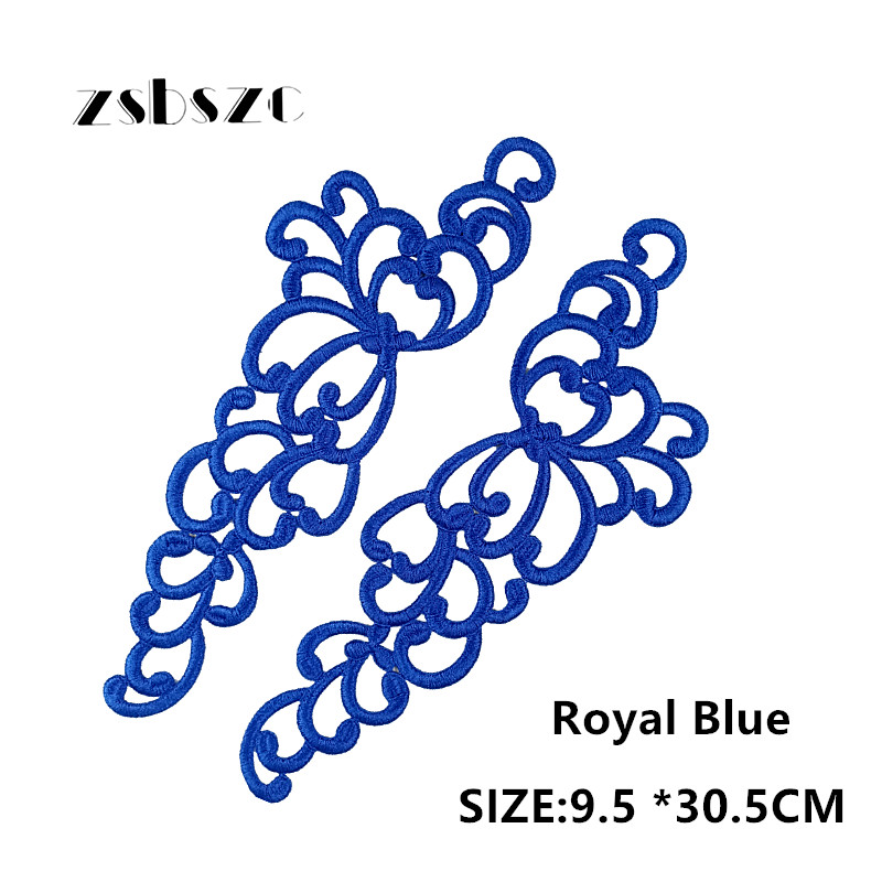 5 pairs Mirror  Flower Floral Lace Fabric Sewing Trim Wedding Dress Applique Lace patch/mixed batch  LP-DA100
