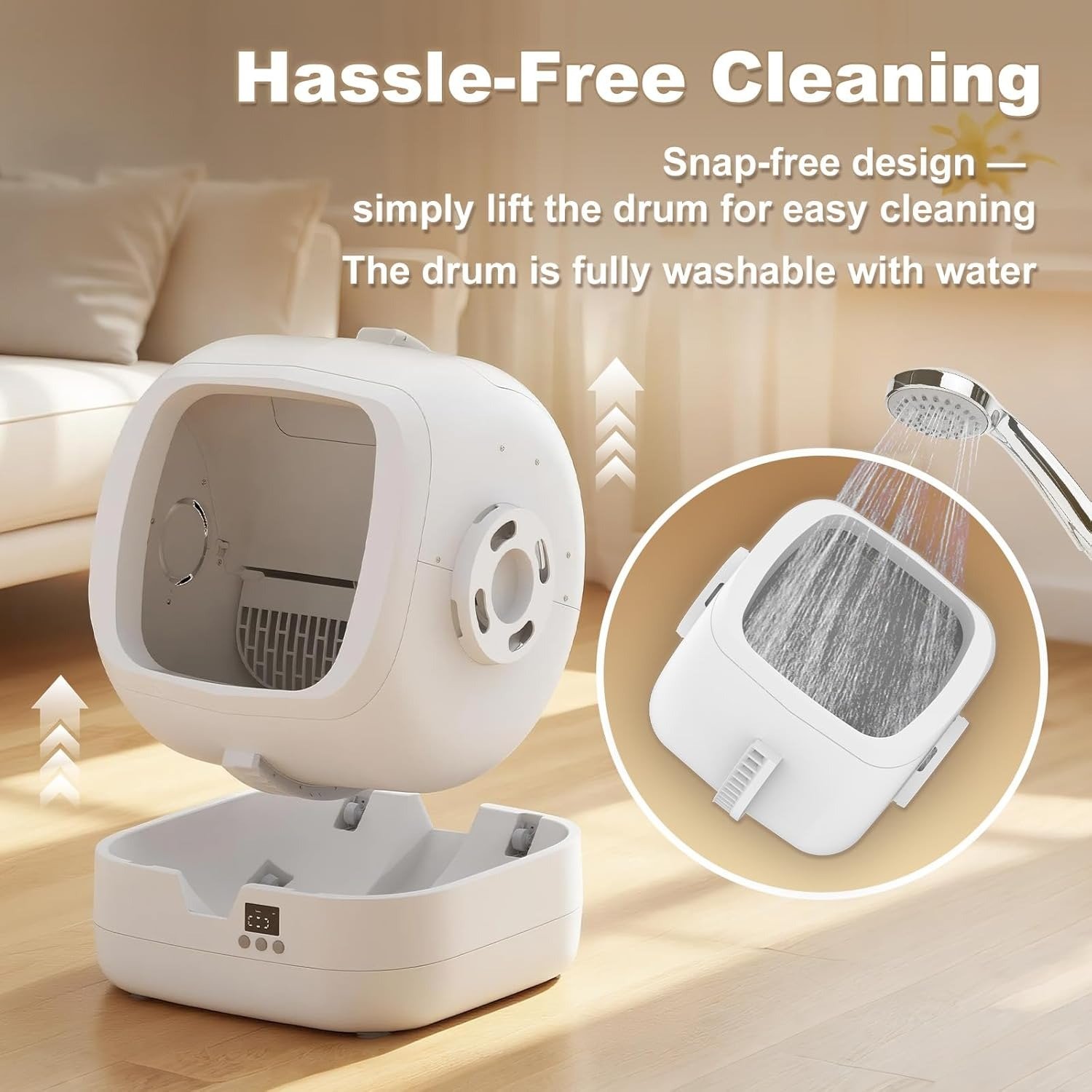 Automatic Cat Litter Box Self Cleaning – APP Control and Weight Monitoring – Ultra-Quiet, Suitable for Medium Cats and Kittens