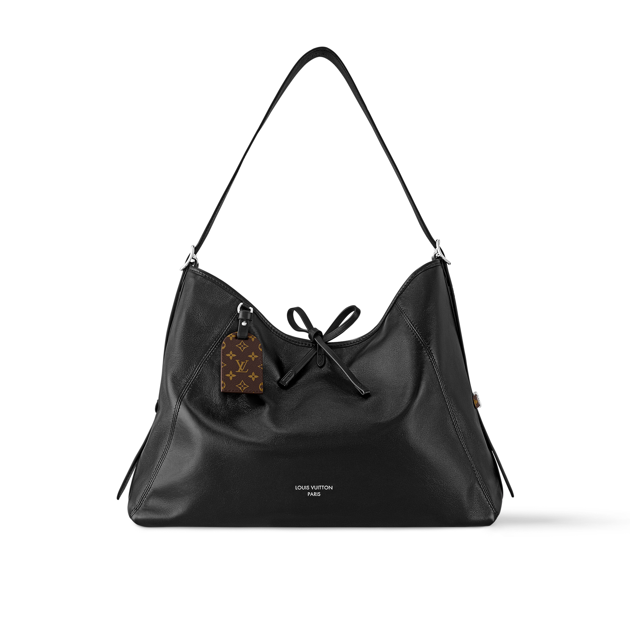 Louis Vuitton CarryAll Vibe MM Medium Black Leather Shoulder Bag 39cm/15.4in M25143