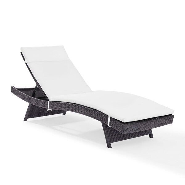 Biscayne Chaise Lounge with White Cushion