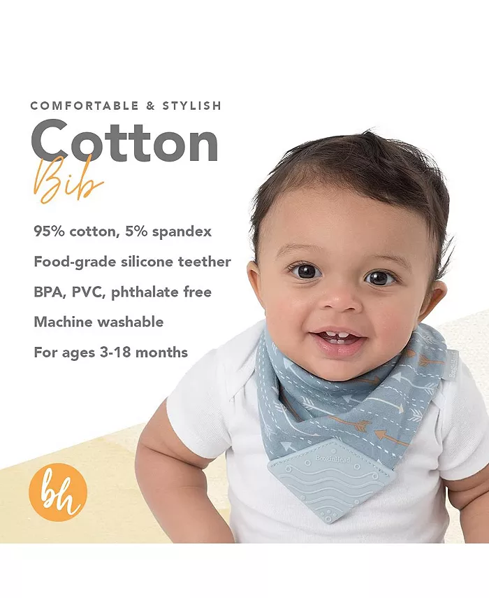 Booginhead Cotton Baby Bandana Teething Bib 2-Pack, Camouflage
