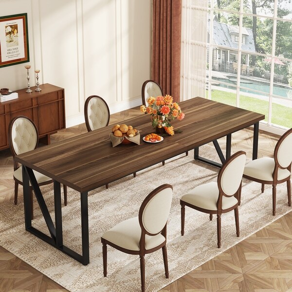 Extra Long Dining Room Table,78.7 Inches Rectangular Dining Table,Kitchen Table