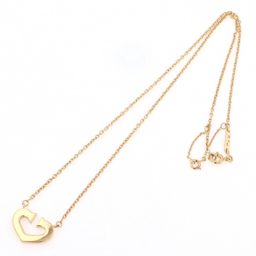 Cartier C Heart Necklace 18K Yellow Gold