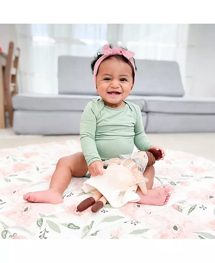 Crane Baby Baby Girls Parker Floral Quilted Playmat