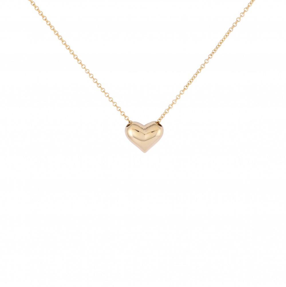 Tiffany & Co. Tiffany Dots Heart / 3PD K18YG Yellow Gold Necklace Diamond
