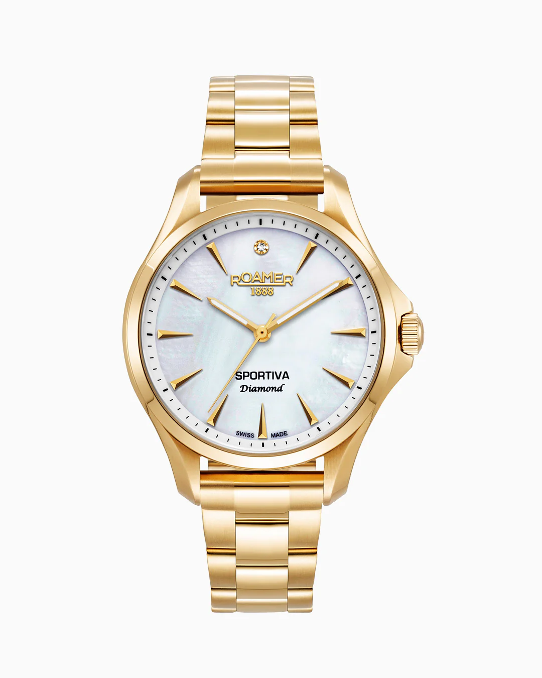 Sportiva 36mm Quartz Three-Hand Gold Bracelet Sapphire glass Stainless Steel swiss watch