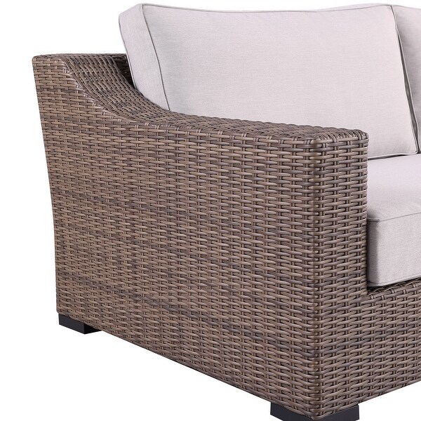 Manhattan Rustic Wicker Rattan Sofa,Beige