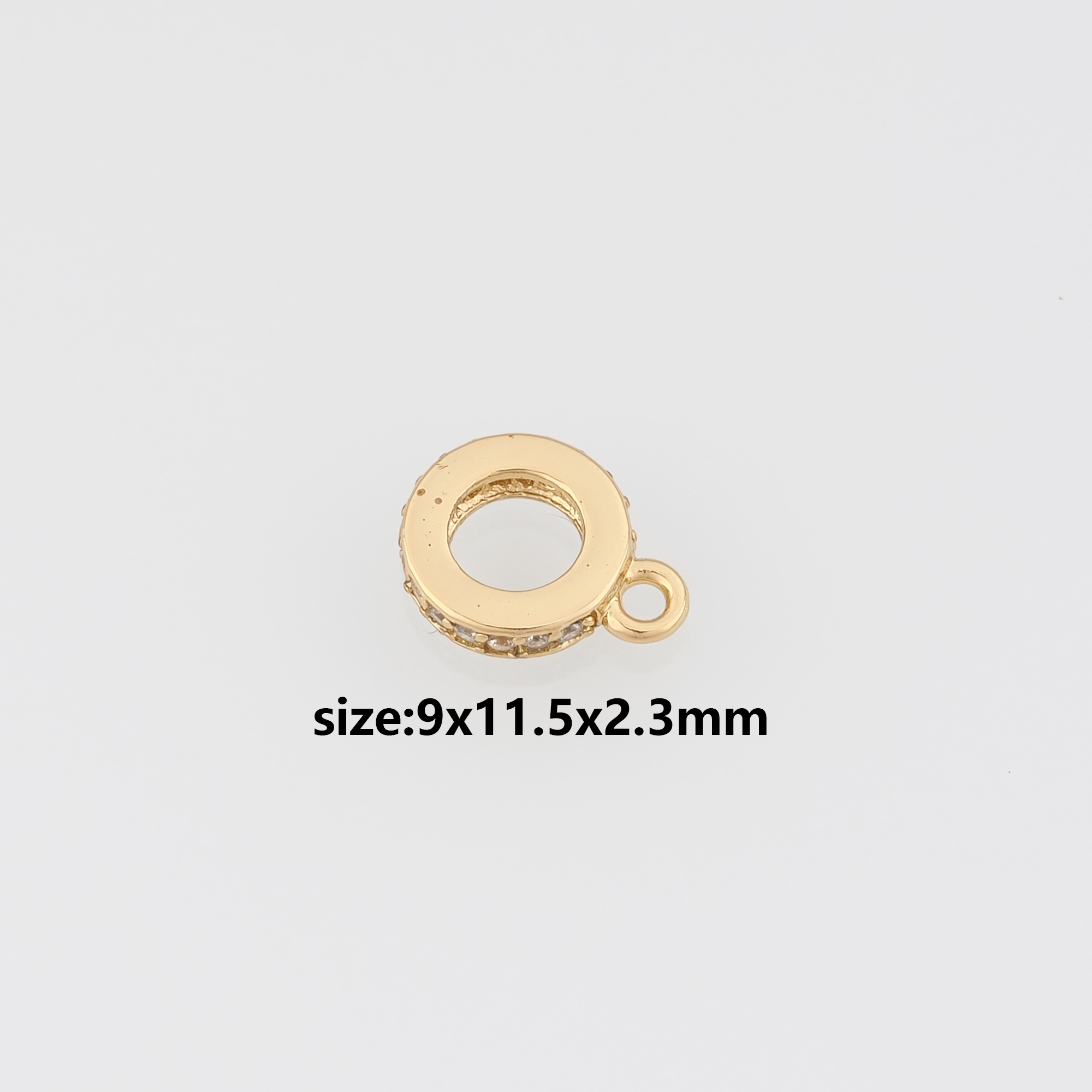 18K Gold Filled Round Pendant Clasp,Bail Connector for DIY Jewelry Necklace Bracelet