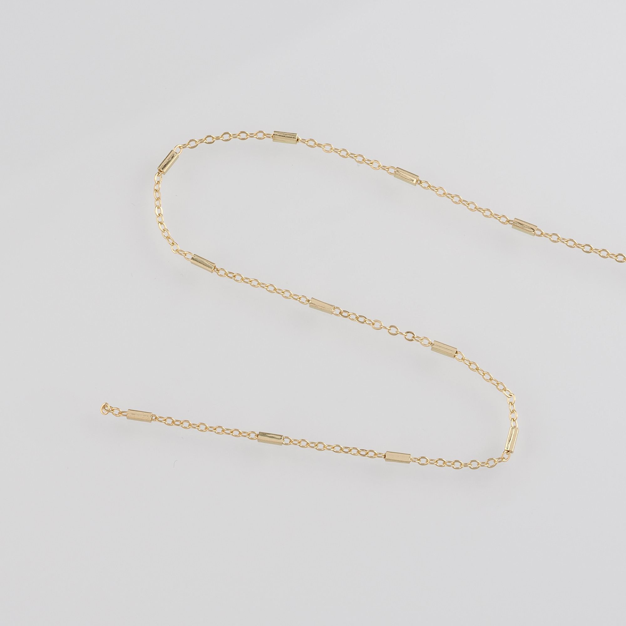 18K Gold Filled Round Chain Necklace,Minimalist Link Chain,Gold Rolo Chain Necklace for Women DIY Jewelry Making Supply