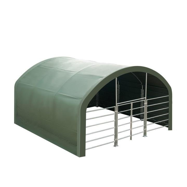 tmg-st2020l-20′ x 20′ Single Truss Livestock Corral Shelter w/ 17oz PVC Cover