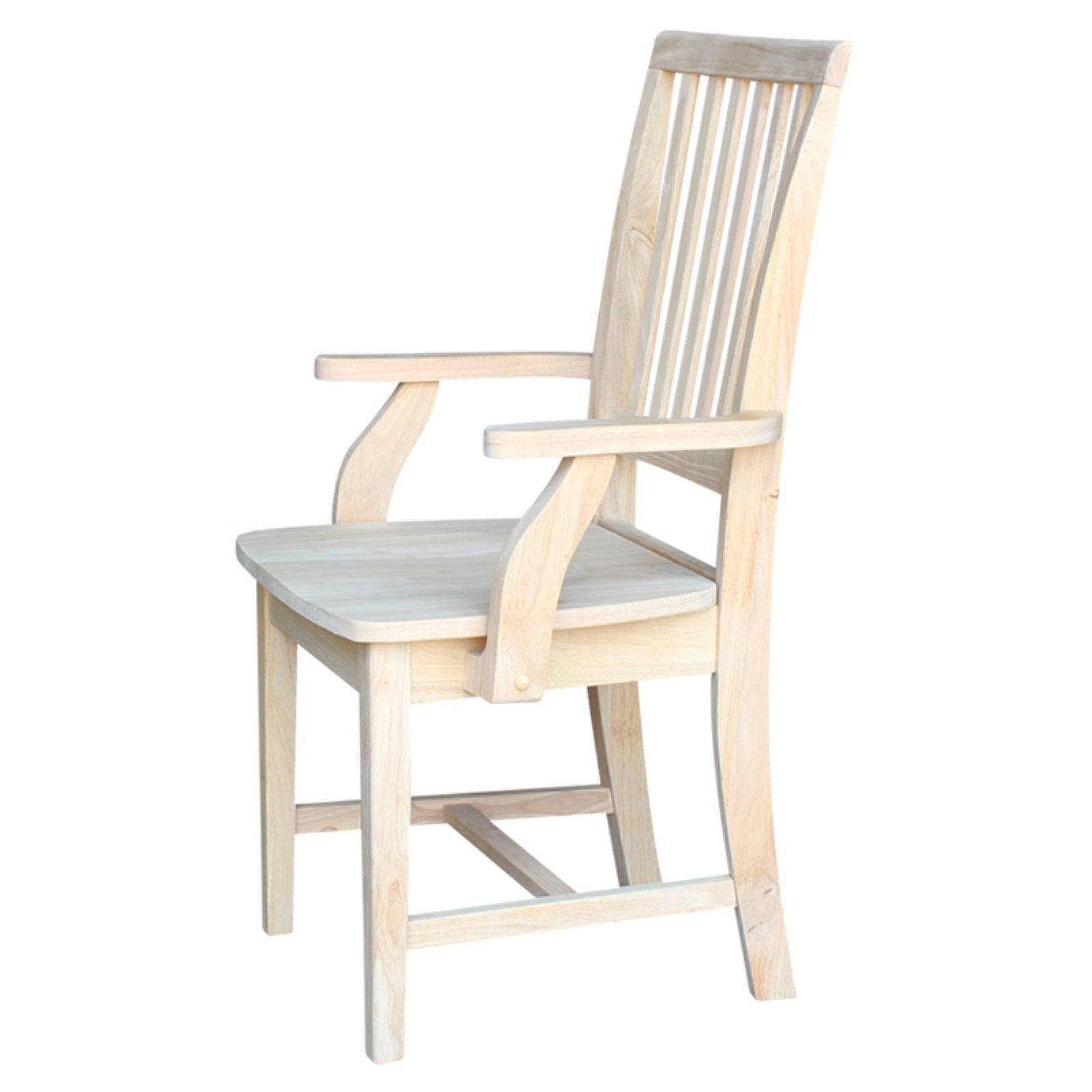 International Concepts Wood Mission Side Chair with Arms – 39.2