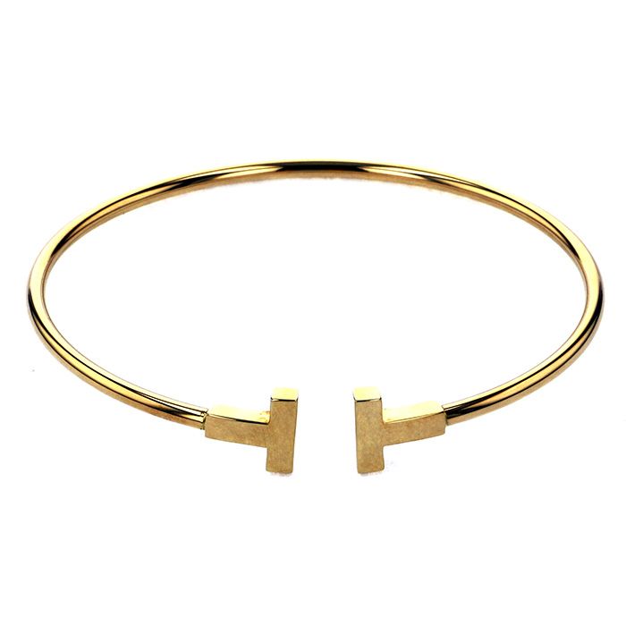 Tiffany & Co. Tiffany T Wire Bracelet 18K Yellow Gold