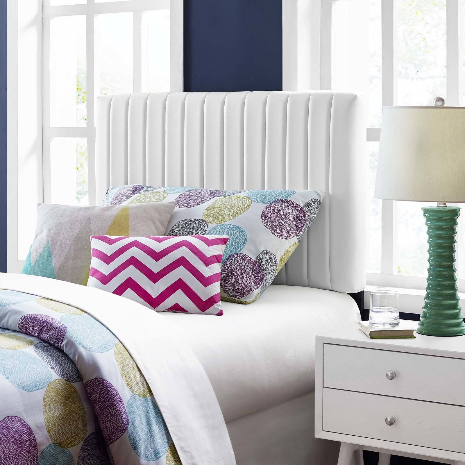 Modway Keira Twin Faux Leather Headboard - White