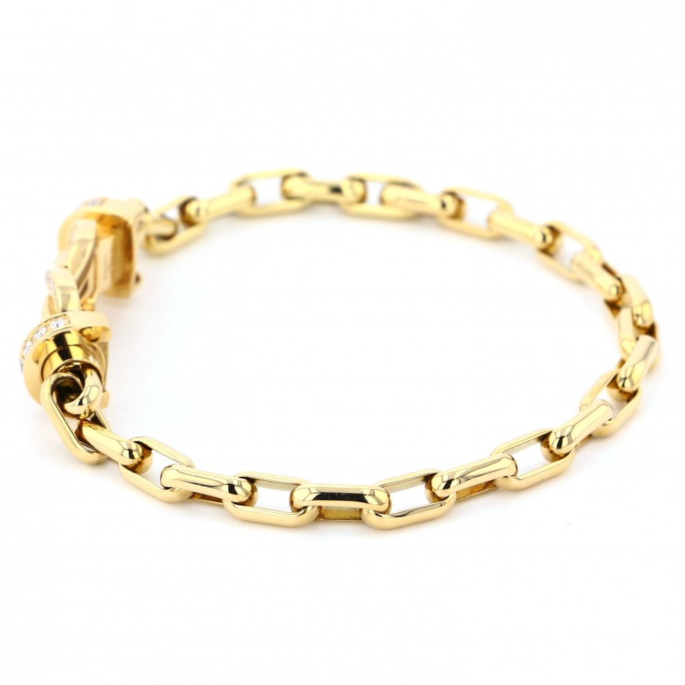 FRED Chance Amphini Eight Degree Zero Bracelet 18K Yellow Gold Diamond
