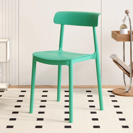 Plastic chair light luxury dining chair restaurant home stackable desk design backrest chair kerusi