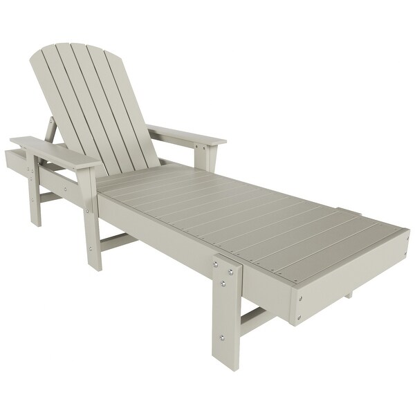Polytrends Altura Poly EcoFriendly All Weather Reclining Chaise Lounge with Arms