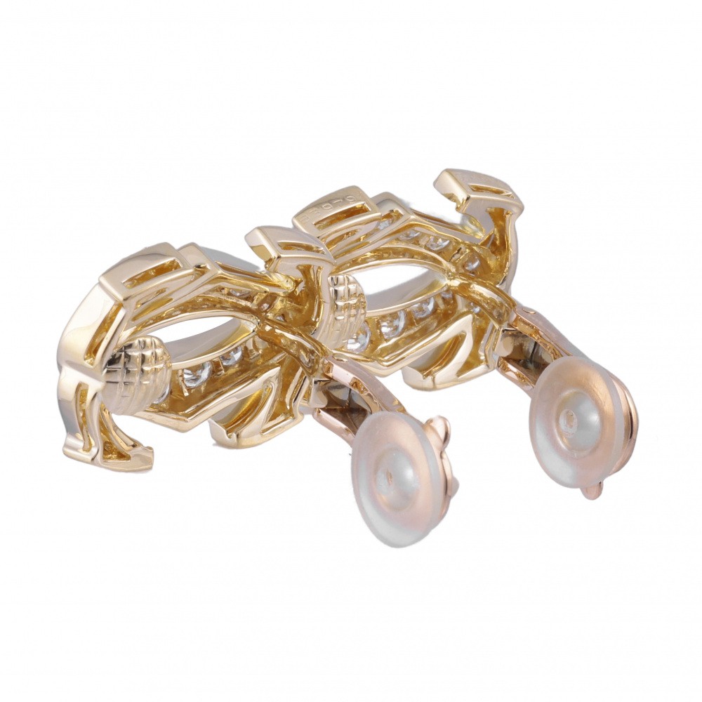 Cartier Penelope K18YG Yellow Gold Earrings Diamond