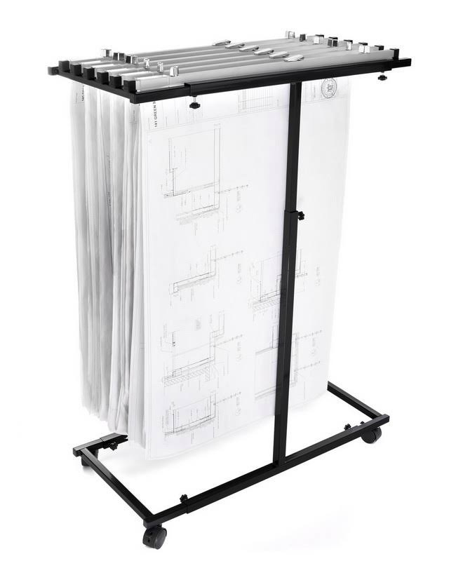 AdirOffice Mobile Vertical Plan Center, Blue 614-BLU