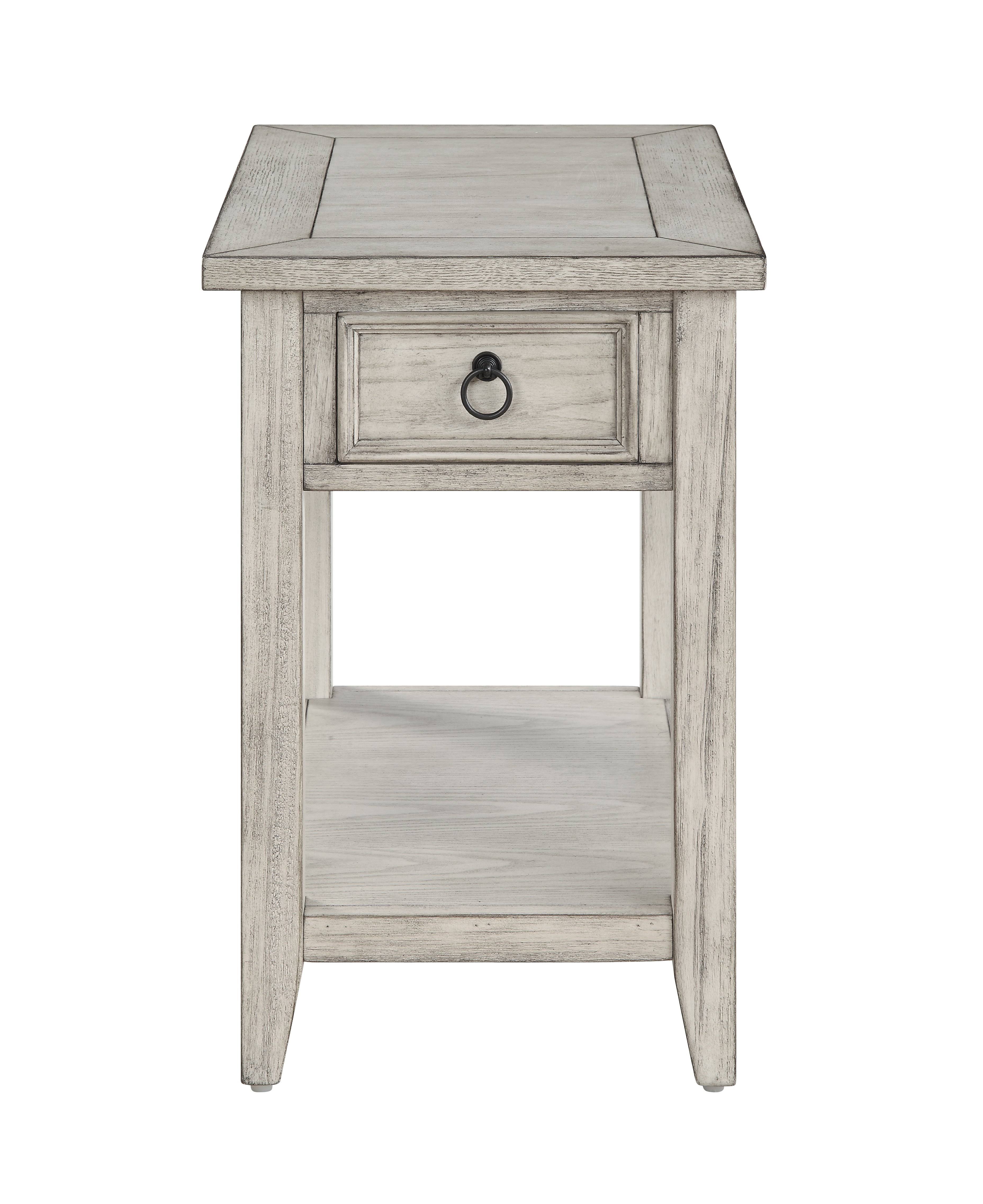 Coast to Coast Summerville Cream One Drawer Chairside Table