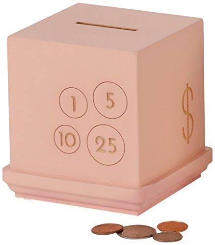 Tree by Kerri Lee Modern Cents Wooden Bank, Cream