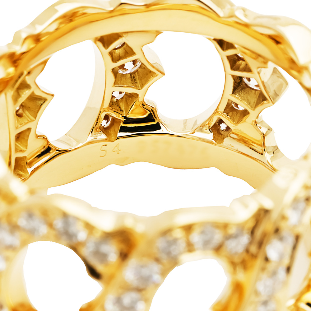 Cartier C Do Ring 18K Yellow Gold Diamond N4118200