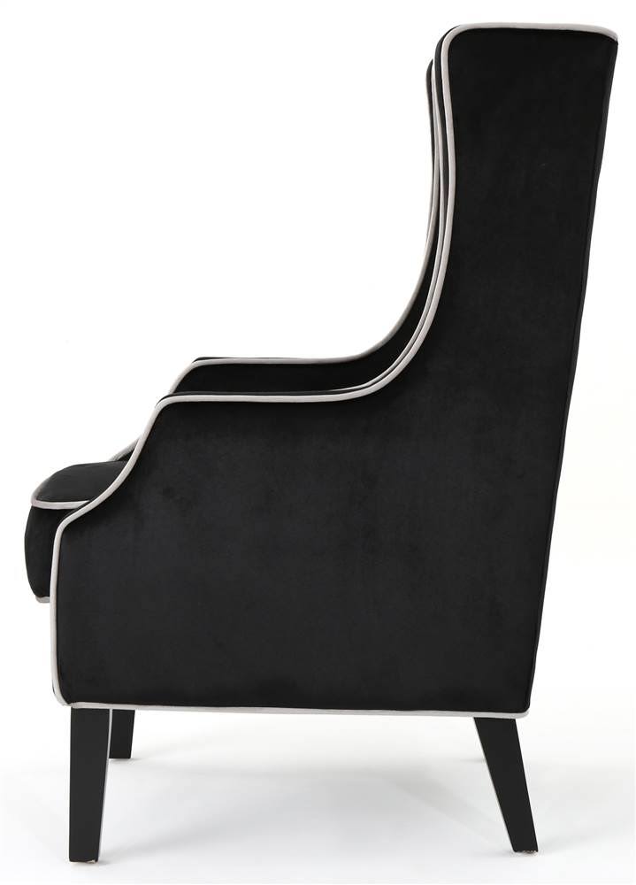 Noble House Velvet Eddison Club Chair