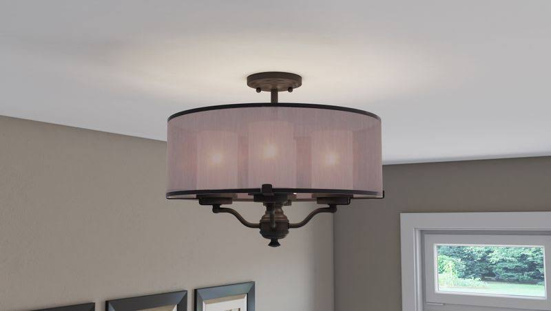 Maxim 24550TSOI Lucid 4-Light Semi-Flush Mount, Oil Rubbed Bronze