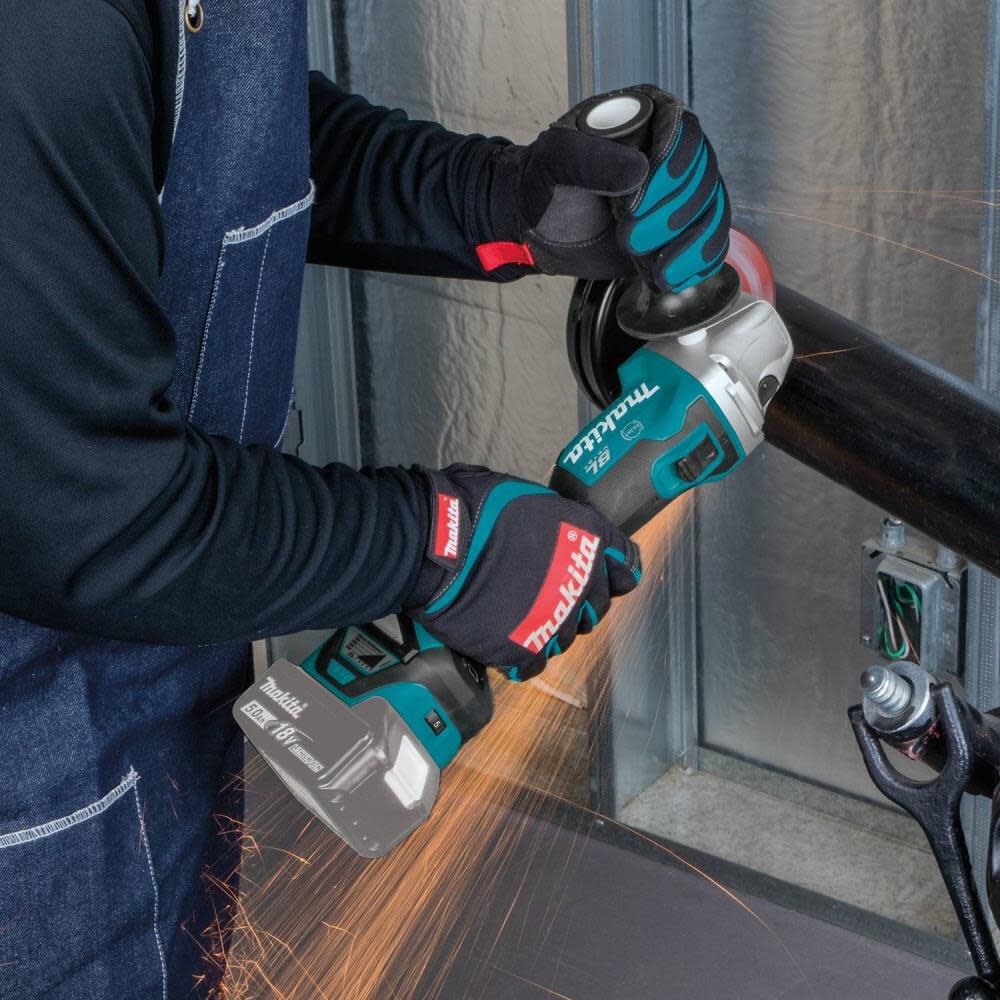 Makita 18V LXT 4-1/2 / 5″ Cut-Off/Angle Grinder with Electric Brake & AWS Bare Tool XAG17ZU